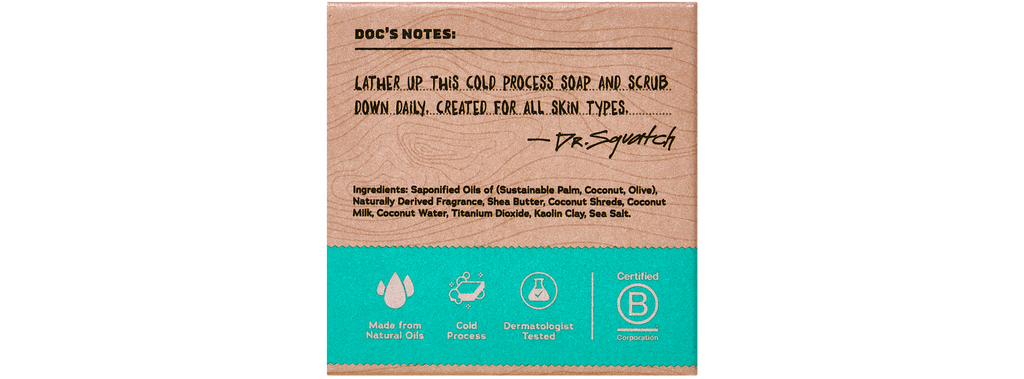 Dr. Squatch Coconut Castaway Mini bar soap — product photo 2 of 3