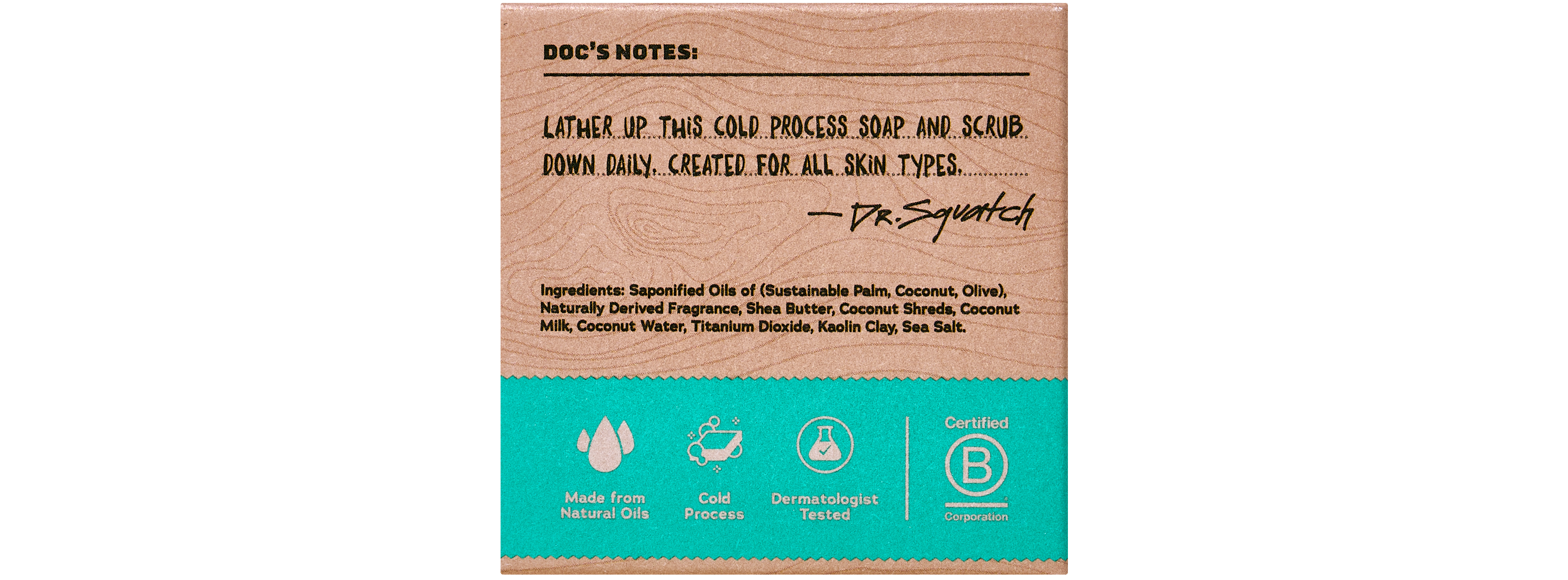 Dr. Squatch Coconut Castaway Mini bar soap — product photo 2 of 3
