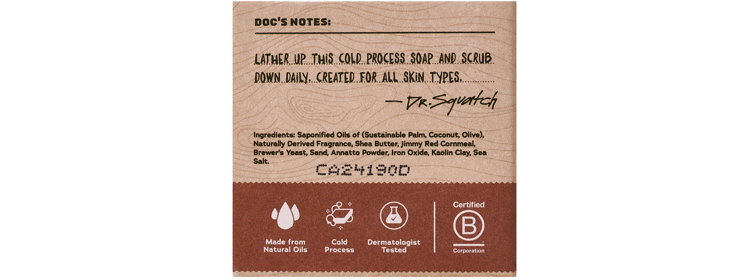 Dr. Squatch Wood Barrel Bourbon Mini bar soap ¡ª product photo 2 of 3