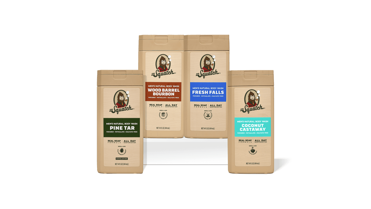 Dr. Squatch 14 oz Body Wash Subscription - 4 Bottles package