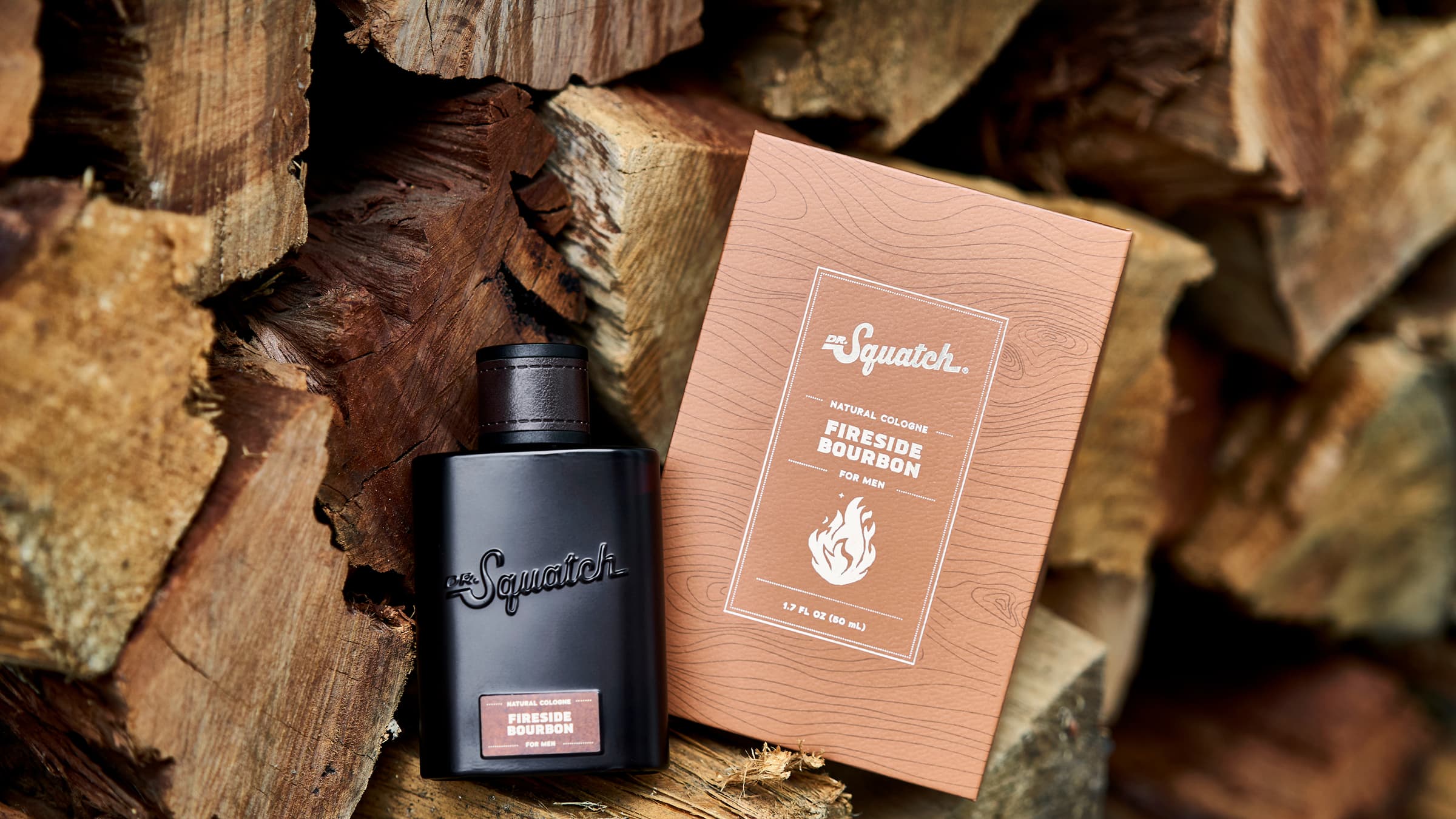 Lifestyle photo featuring Dr. Squatch Cologne 2-Pack gift set