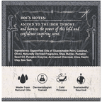 Promotional graphic for Dr. Squatch Thousand Sword Scrub bar soap