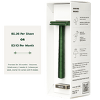 Promotional graphic for Dr. Squatch Safety Razor