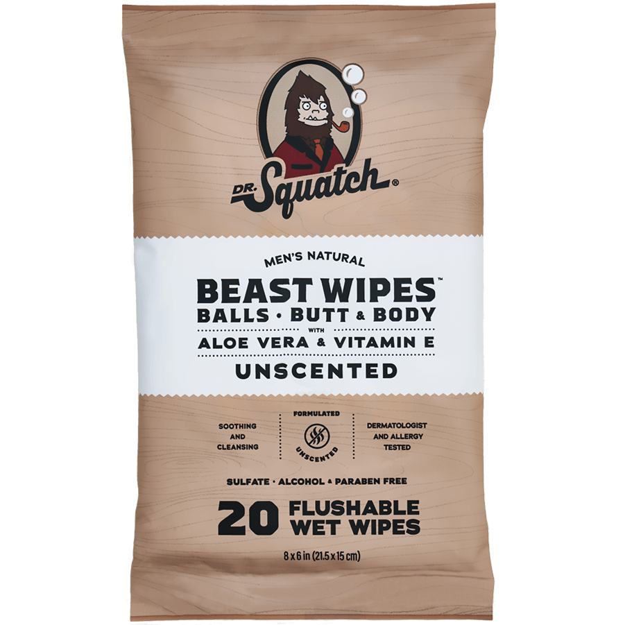 Dr. Squatch Beast Wipes Subscription - 1 Package ball care product package
