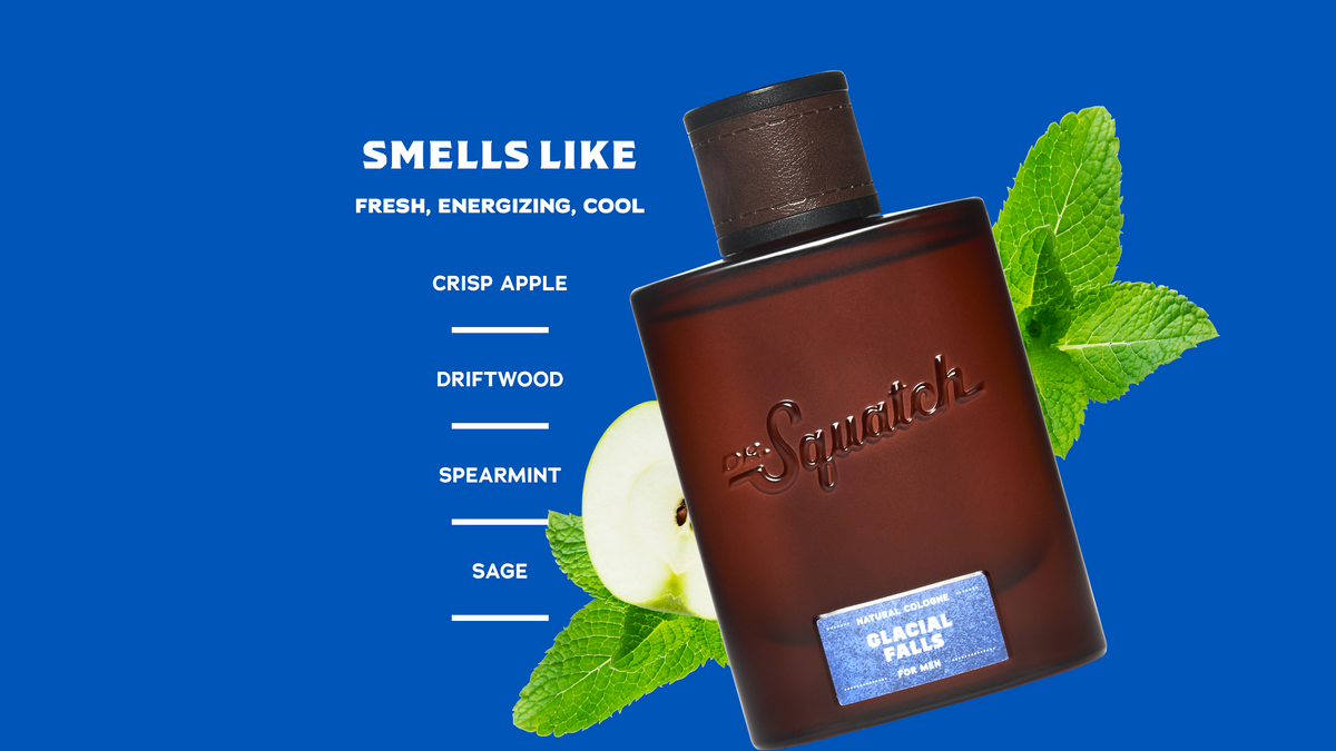 Scent notes graphic for Dr. Squatch Cologne 3-Pack gift set