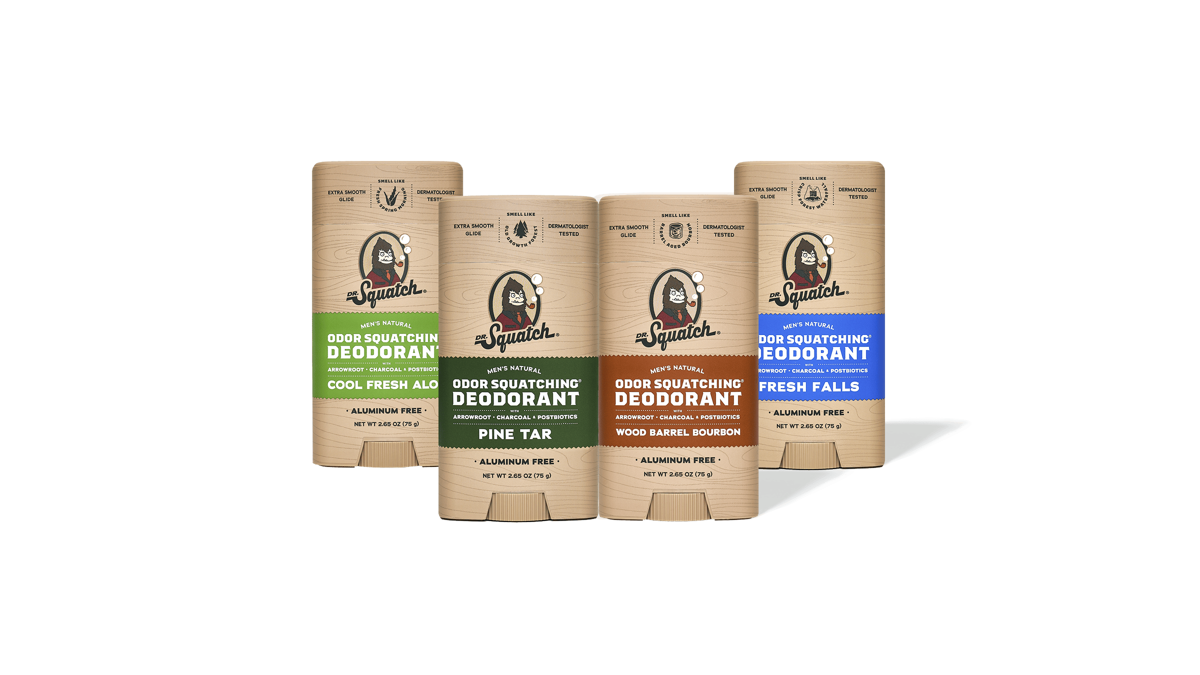 Dr. Squatch Deodorant Subscription - 4 Sticks package