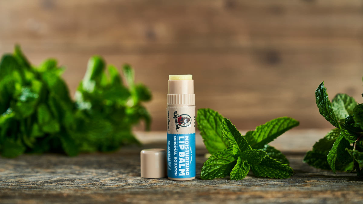 Lifestyle photo featuring Dr. Squatch Original Squatch Lip Balm!