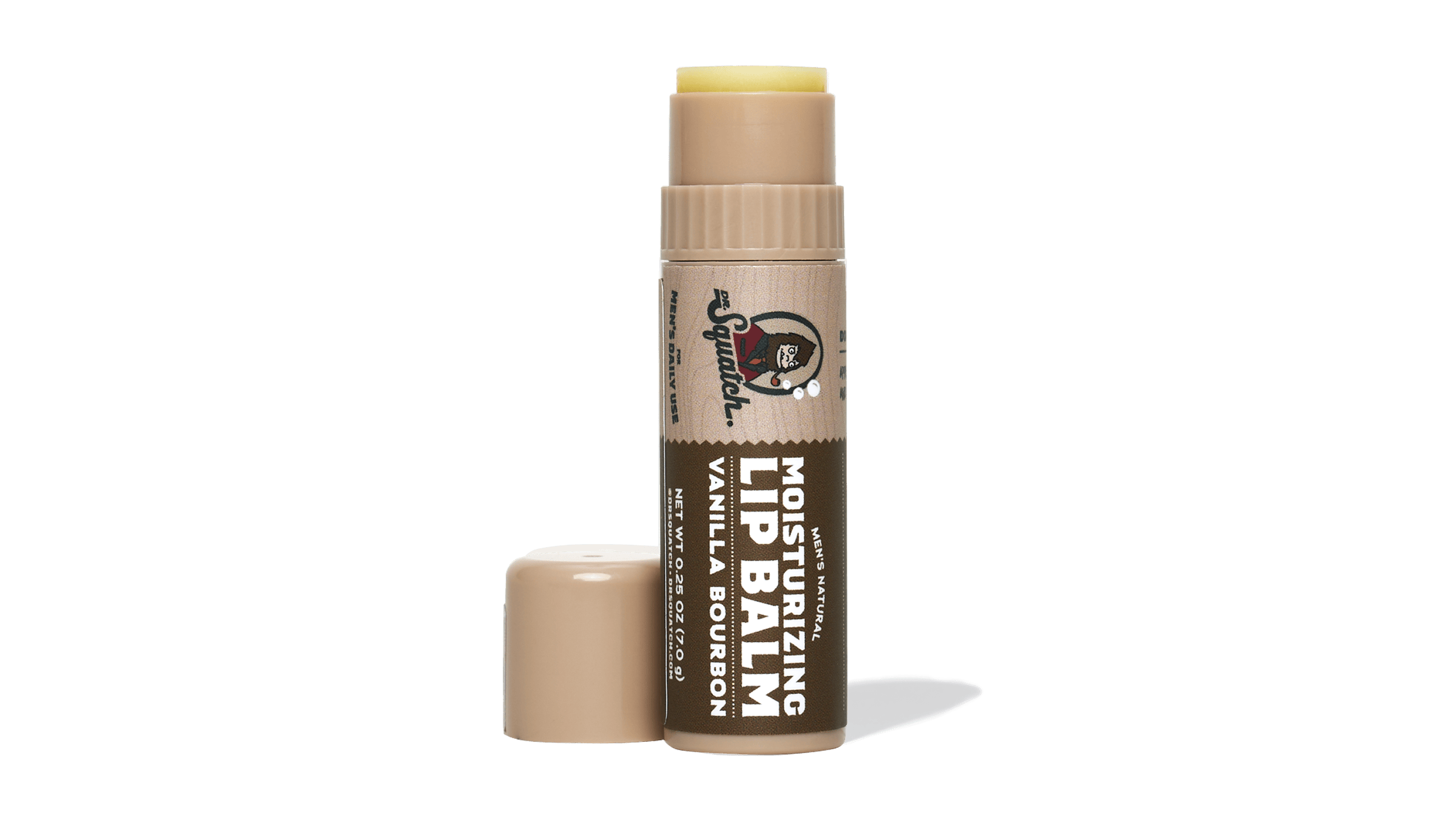 Dr. Squatch Vanilla Bourbon Lip Balm packaging