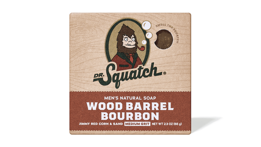 Dr. Squatch Wood Barrel Bourbon Mini bar soap — product photo 1 of 3
