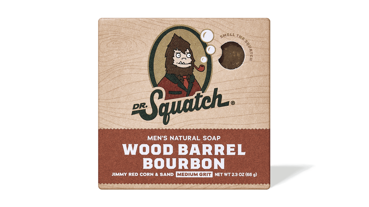 Dr. Squatch Wood Barrel Bourbon Mini bar soap — product photo 1 of 3