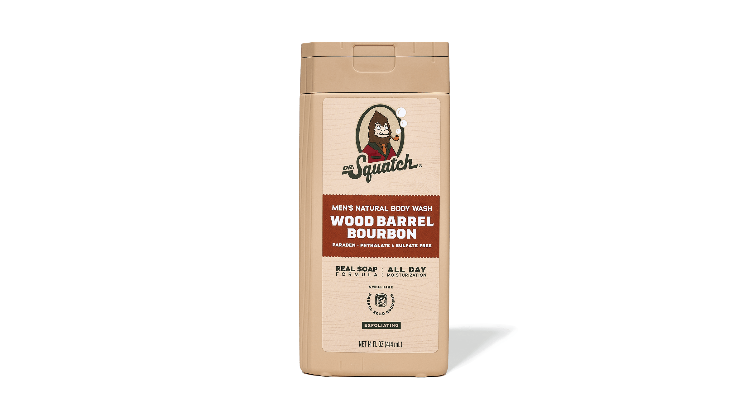 Dr. Squatch 14 oz Wood Barrel Bourbon Exfoliating Body Wash ¡ª product photo 1 of 5
