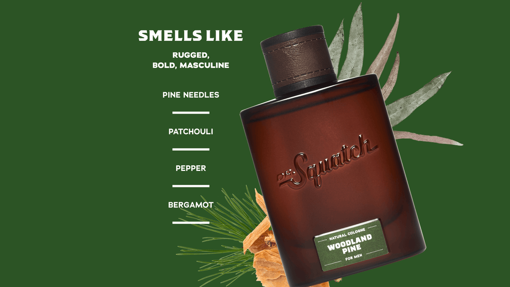 Scent notes graphic for Dr. Squatch Cologne 2-Pack gift set