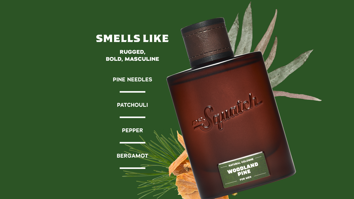 Scent notes graphic for Dr. Squatch Cologne 2-Pack gift set
