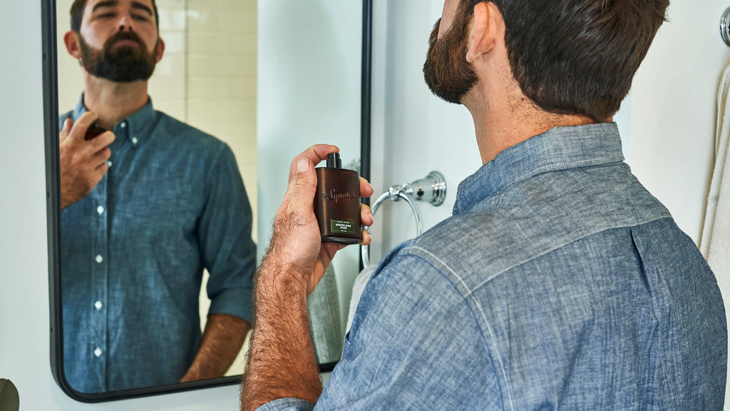 Dr. Squatch Cologne 2-Pack gift set being used
